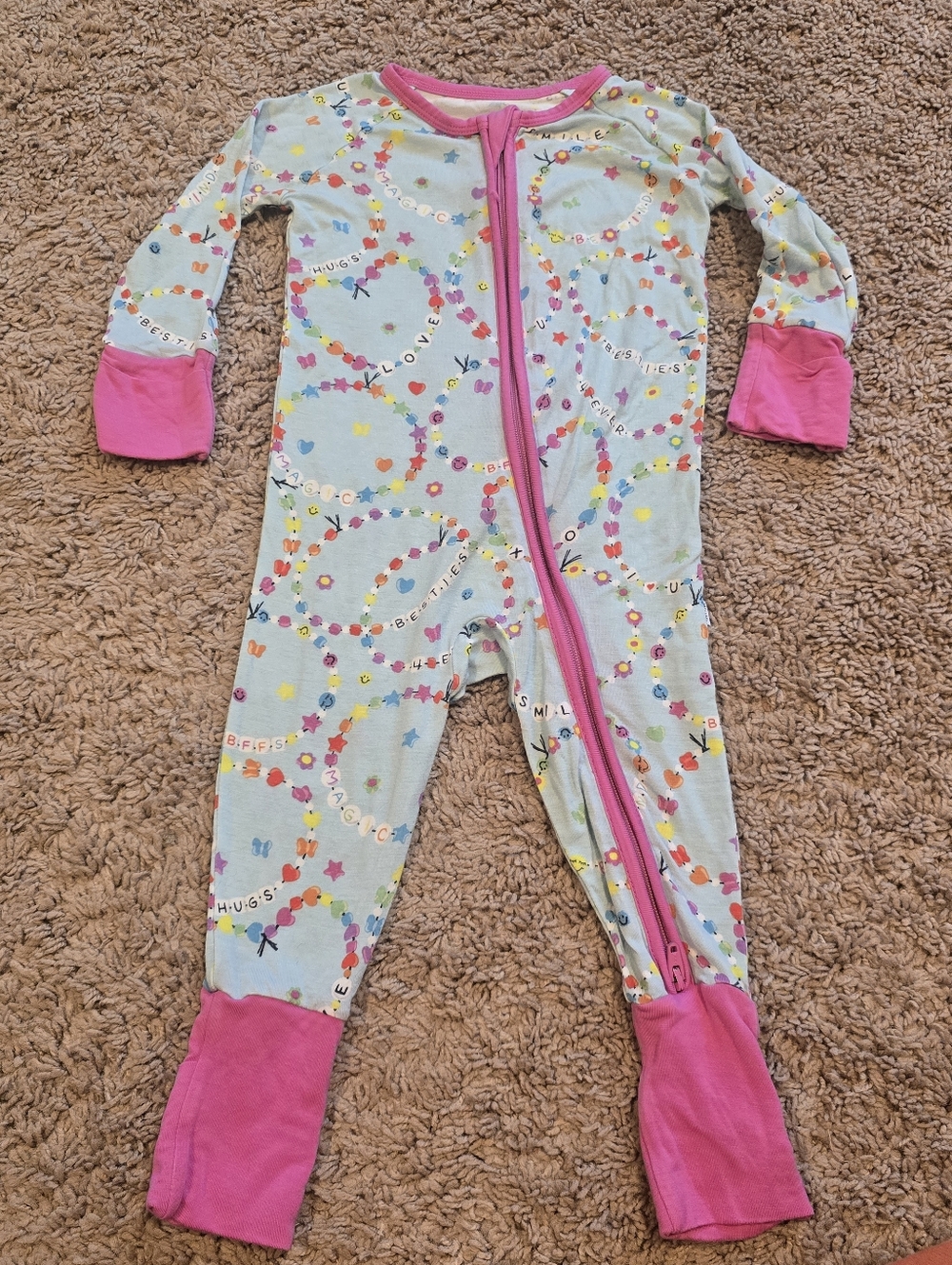Little Sleepies 3-6 Month Friends Forever Bamboo Zippie Limited Edition
